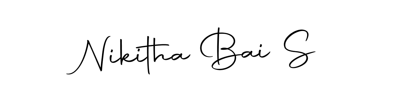Make a beautiful signature design for name Nikitha Bai S. Use this online signature maker to create a handwritten signature for free. Nikitha Bai S signature style 10 images and pictures png