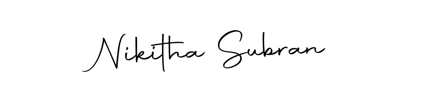 Here are the top 10 professional signature styles for the name Nikitha Subran. These are the best autograph styles you can use for your name. Nikitha Subran signature style 10 images and pictures png