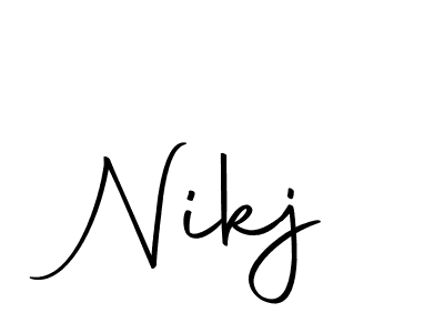 Design your own signature with our free online signature maker. With this signature software, you can create a handwritten (Autography-DOLnW) signature for name Nikj. Nikj signature style 10 images and pictures png