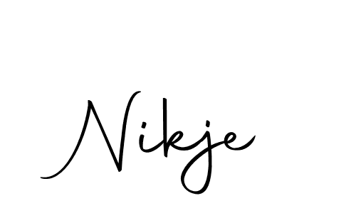 You should practise on your own different ways (Autography-DOLnW) to write your name (Nikje) in signature. don't let someone else do it for you. Nikje signature style 10 images and pictures png