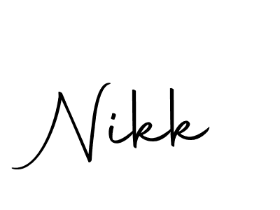 You should practise on your own different ways (Autography-DOLnW) to write your name (Nikk) in signature. don't let someone else do it for you. Nikk signature style 10 images and pictures png