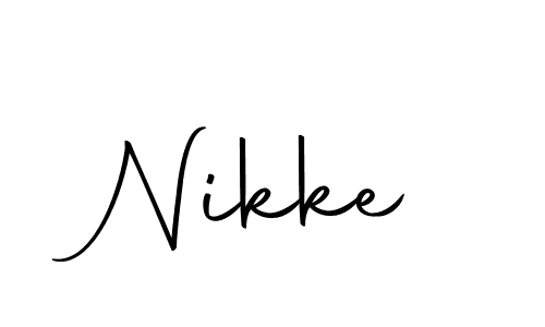 Create a beautiful signature design for name Nikke. With this signature (Autography-DOLnW) fonts, you can make a handwritten signature for free. Nikke signature style 10 images and pictures png