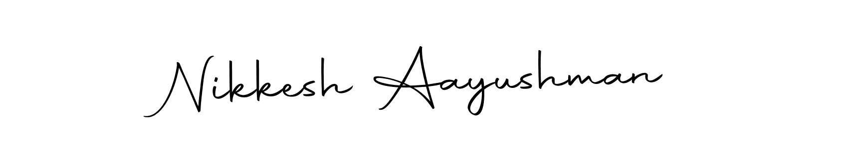 Autography-DOLnW is a professional signature style that is perfect for those who want to add a touch of class to their signature. It is also a great choice for those who want to make their signature more unique. Get Nikkesh Aayushman name to fancy signature for free. Nikkesh Aayushman signature style 10 images and pictures png