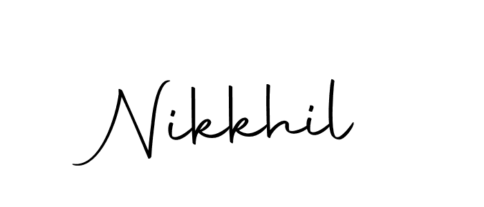 Make a beautiful signature design for name Nikkhil. With this signature (Autography-DOLnW) style, you can create a handwritten signature for free. Nikkhil signature style 10 images and pictures png