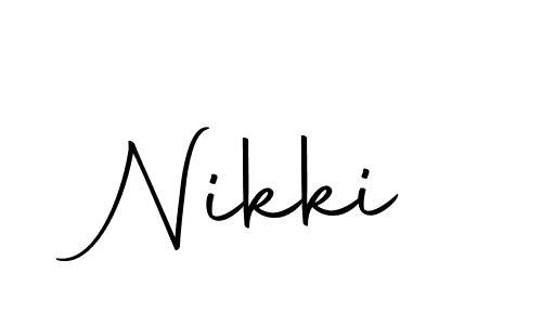 Use a signature maker to create a handwritten signature online. With this signature software, you can design (Autography-DOLnW) your own signature for name Nikki. Nikki signature style 10 images and pictures png