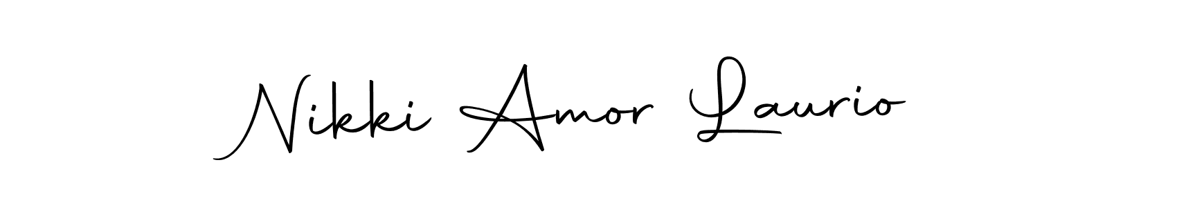 You can use this online signature creator to create a handwritten signature for the name Nikki Amor Laurio. This is the best online autograph maker. Nikki Amor Laurio signature style 10 images and pictures png