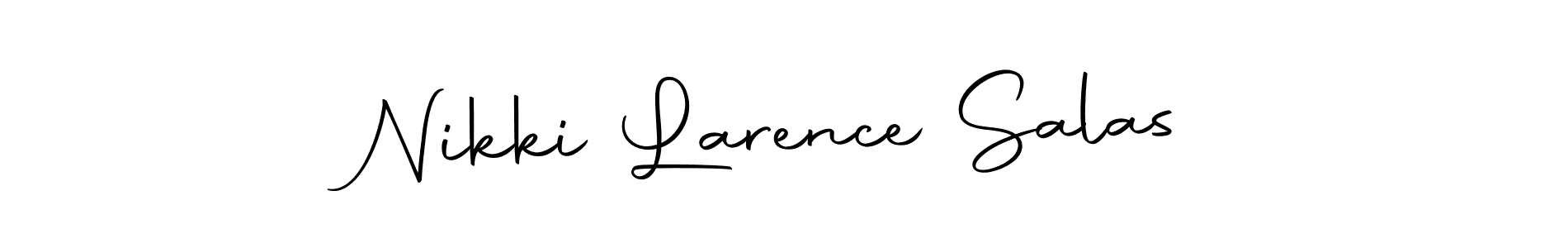 Nikki Larence Salas stylish signature style. Best Handwritten Sign (Autography-DOLnW) for my name. Handwritten Signature Collection Ideas for my name Nikki Larence Salas. Nikki Larence Salas signature style 10 images and pictures png