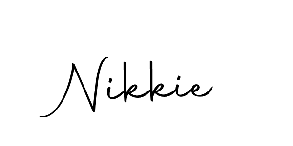 Use a signature maker to create a handwritten signature online. With this signature software, you can design (Autography-DOLnW) your own signature for name Nikkie. Nikkie signature style 10 images and pictures png