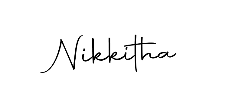 How to make Nikkitha name signature. Use Autography-DOLnW style for creating short signs online. This is the latest handwritten sign. Nikkitha signature style 10 images and pictures png