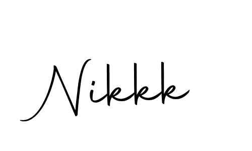 Design your own signature with our free online signature maker. With this signature software, you can create a handwritten (Autography-DOLnW) signature for name Nikkk. Nikkk signature style 10 images and pictures png