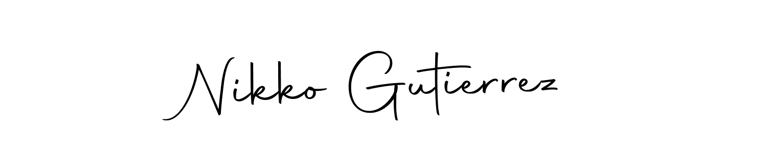 Make a beautiful signature design for name Nikko Gutierrez. Use this online signature maker to create a handwritten signature for free. Nikko Gutierrez signature style 10 images and pictures png