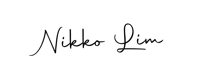 You should practise on your own different ways (Autography-DOLnW) to write your name (Nikko Lim) in signature. don't let someone else do it for you. Nikko Lim signature style 10 images and pictures png