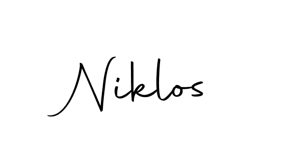 Niklos stylish signature style. Best Handwritten Sign (Autography-DOLnW) for my name. Handwritten Signature Collection Ideas for my name Niklos. Niklos signature style 10 images and pictures png