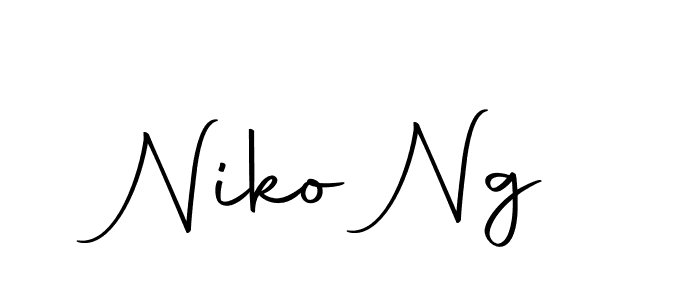 How to make Niko Ng name signature. Use Autography-DOLnW style for creating short signs online. This is the latest handwritten sign. Niko Ng signature style 10 images and pictures png