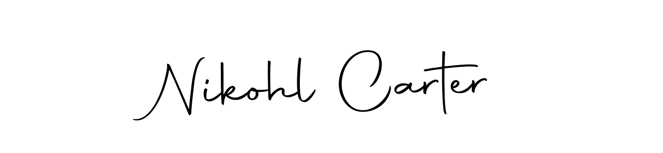 Make a beautiful signature design for name Nikohl Carter. Use this online signature maker to create a handwritten signature for free. Nikohl Carter signature style 10 images and pictures png