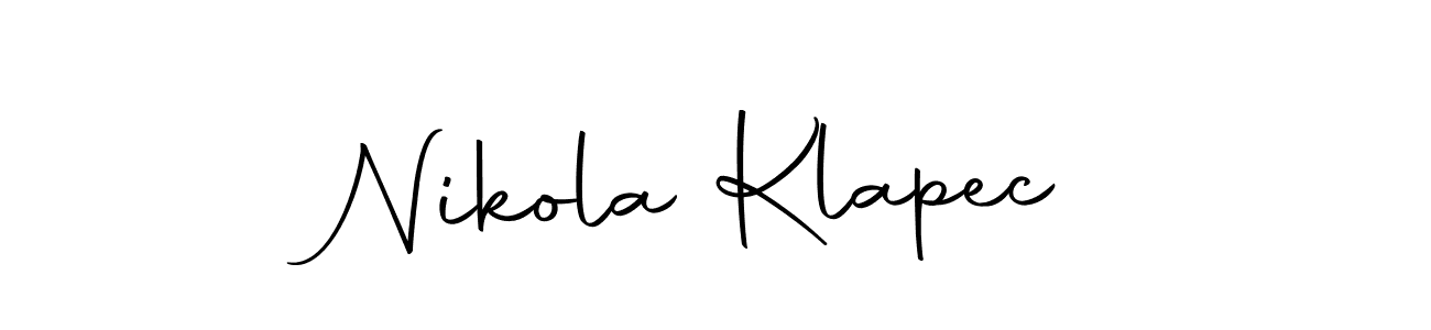 Use a signature maker to create a handwritten signature online. With this signature software, you can design (Autography-DOLnW) your own signature for name Nikola Klapec. Nikola Klapec signature style 10 images and pictures png