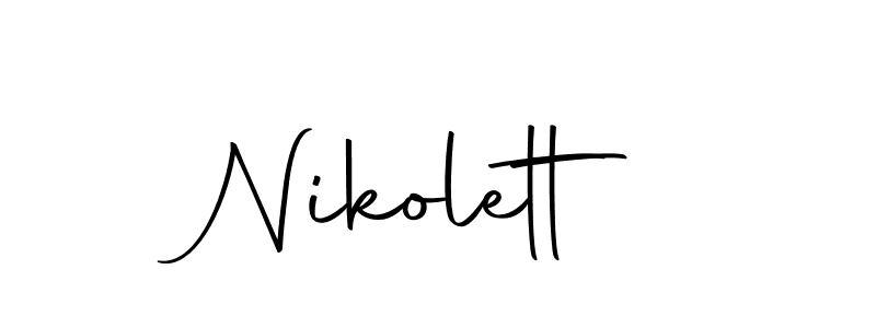 How to make Nikolett signature? Autography-DOLnW is a professional autograph style. Create handwritten signature for Nikolett name. Nikolett signature style 10 images and pictures png