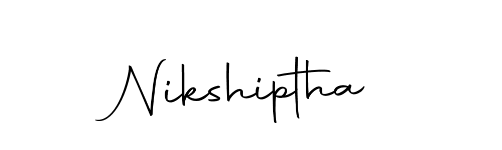 Make a beautiful signature design for name Nikshiptha. Use this online signature maker to create a handwritten signature for free. Nikshiptha signature style 10 images and pictures png