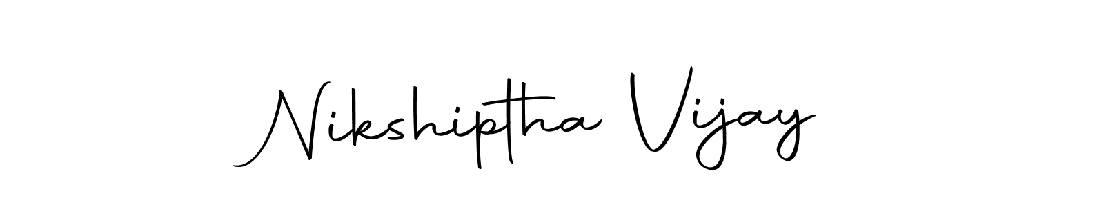 Make a beautiful signature design for name Nikshiptha Vijay. With this signature (Autography-DOLnW) style, you can create a handwritten signature for free. Nikshiptha Vijay signature style 10 images and pictures png