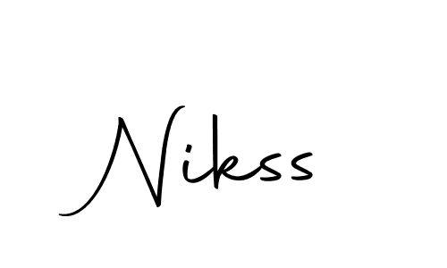 You should practise on your own different ways (Autography-DOLnW) to write your name (Nikss) in signature. don't let someone else do it for you. Nikss signature style 10 images and pictures png