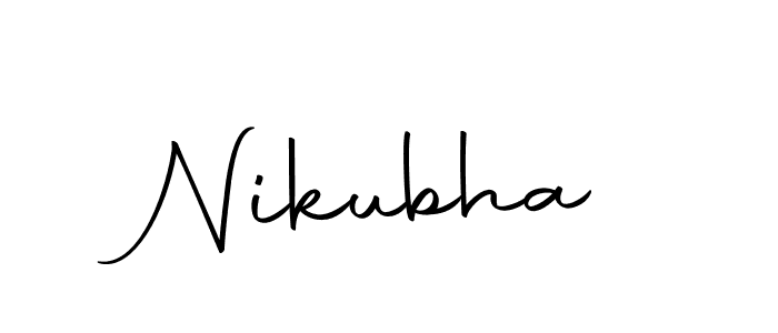 You should practise on your own different ways (Autography-DOLnW) to write your name (Nikubha) in signature. don't let someone else do it for you. Nikubha signature style 10 images and pictures png