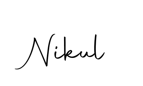 if you are searching for the best signature style for your name Nikul. so please give up your signature search. here we have designed multiple signature styles  using Autography-DOLnW. Nikul signature style 10 images and pictures png