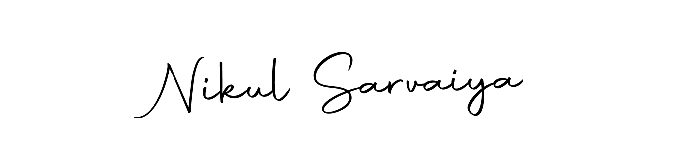 Nikul Sarvaiya stylish signature style. Best Handwritten Sign (Autography-DOLnW) for my name. Handwritten Signature Collection Ideas for my name Nikul Sarvaiya. Nikul Sarvaiya signature style 10 images and pictures png