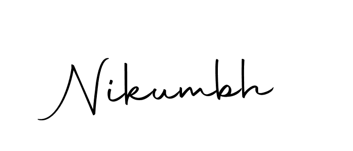 Make a beautiful signature design for name Nikumbh. With this signature (Autography-DOLnW) style, you can create a handwritten signature for free. Nikumbh signature style 10 images and pictures png