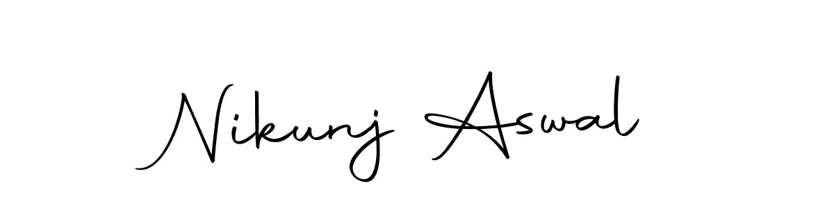 You can use this online signature creator to create a handwritten signature for the name Nikunj Aswal. This is the best online autograph maker. Nikunj Aswal signature style 10 images and pictures png