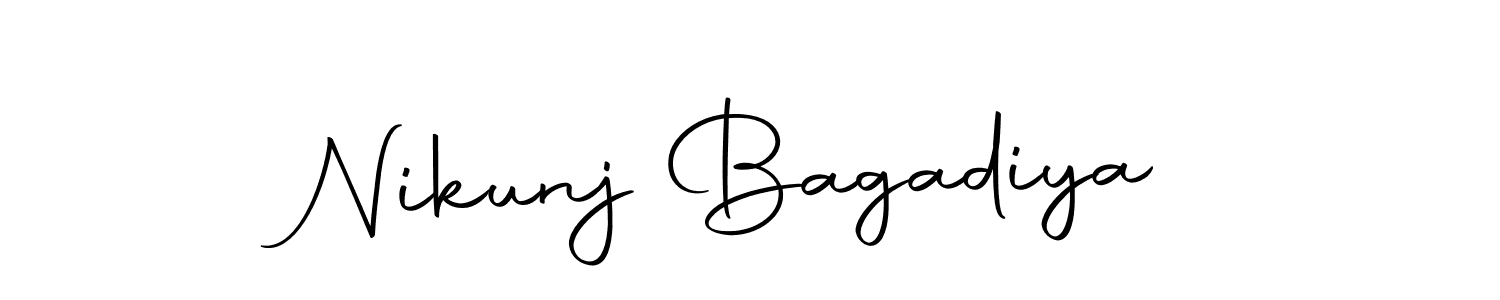 Create a beautiful signature design for name Nikunj Bagadiya. With this signature (Autography-DOLnW) fonts, you can make a handwritten signature for free. Nikunj Bagadiya signature style 10 images and pictures png