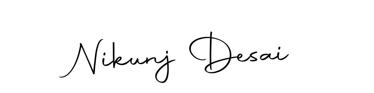 You can use this online signature creator to create a handwritten signature for the name Nikunj Desai. This is the best online autograph maker. Nikunj Desai signature style 10 images and pictures png