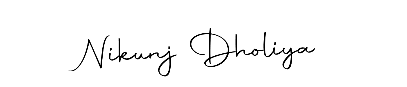 Design your own signature with our free online signature maker. With this signature software, you can create a handwritten (Autography-DOLnW) signature for name Nikunj Dholiya. Nikunj Dholiya signature style 10 images and pictures png
