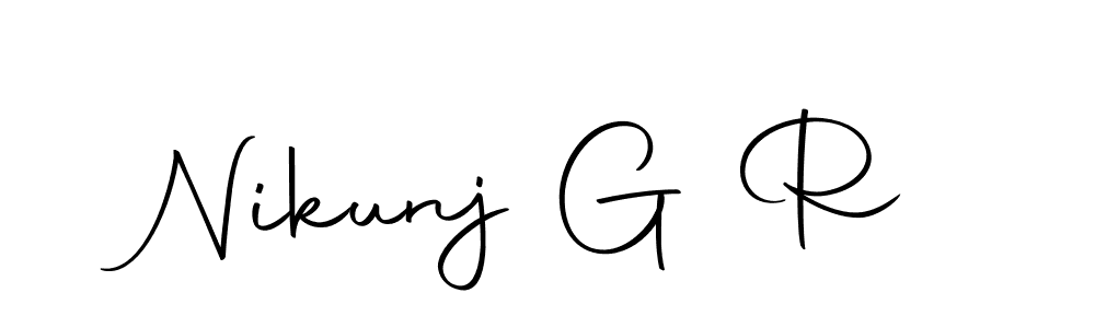 The best way (Autography-DOLnW) to make a short signature is to pick only two or three words in your name. The name Nikunj G R include a total of six letters. For converting this name. Nikunj G R signature style 10 images and pictures png