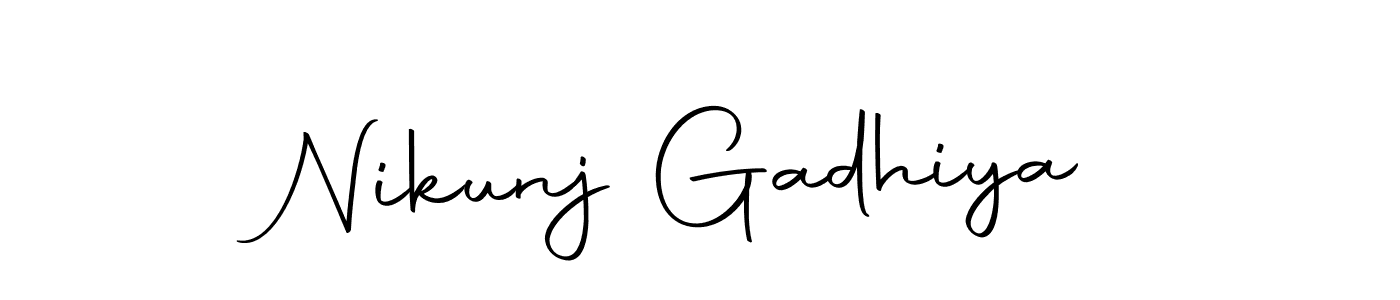 Similarly Autography-DOLnW is the best handwritten signature design. Signature creator online .You can use it as an online autograph creator for name Nikunj Gadhiya. Nikunj Gadhiya signature style 10 images and pictures png