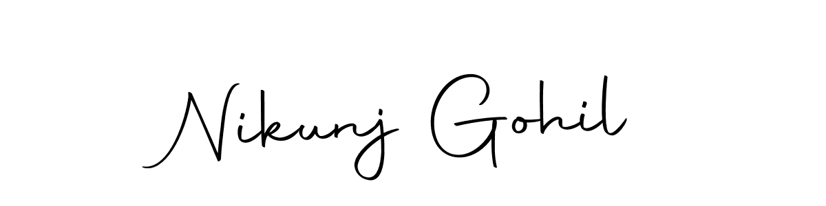 Design your own signature with our free online signature maker. With this signature software, you can create a handwritten (Autography-DOLnW) signature for name Nikunj Gohil. Nikunj Gohil signature style 10 images and pictures png