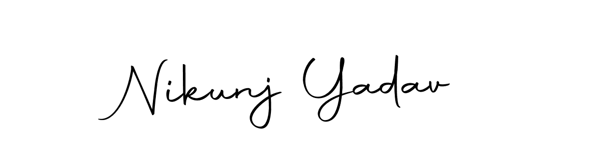 Nikunj Yadav stylish signature style. Best Handwritten Sign (Autography-DOLnW) for my name. Handwritten Signature Collection Ideas for my name Nikunj Yadav. Nikunj Yadav signature style 10 images and pictures png