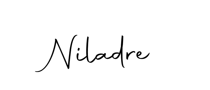 How to make Niladre name signature. Use Autography-DOLnW style for creating short signs online. This is the latest handwritten sign. Niladre signature style 10 images and pictures png