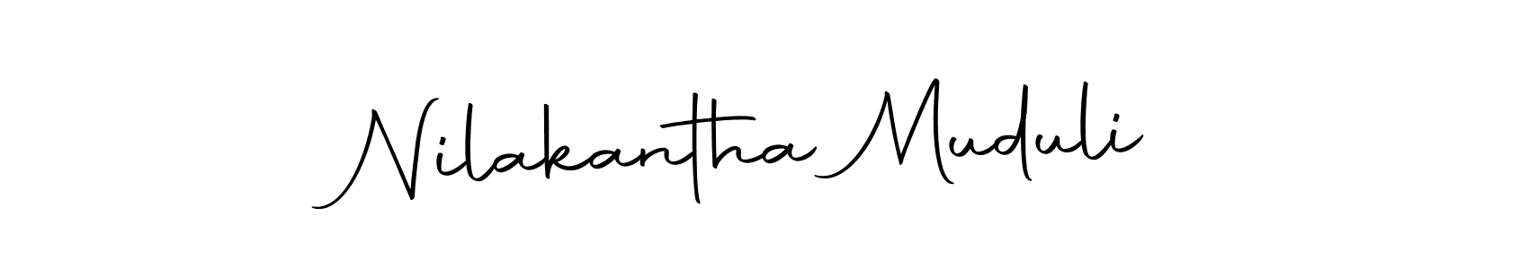 Create a beautiful signature design for name Nilakantha Muduli. With this signature (Autography-DOLnW) fonts, you can make a handwritten signature for free. Nilakantha Muduli signature style 10 images and pictures png