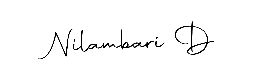 The best way (Autography-DOLnW) to make a short signature is to pick only two or three words in your name. The name Nilambari D include a total of six letters. For converting this name. Nilambari D signature style 10 images and pictures png