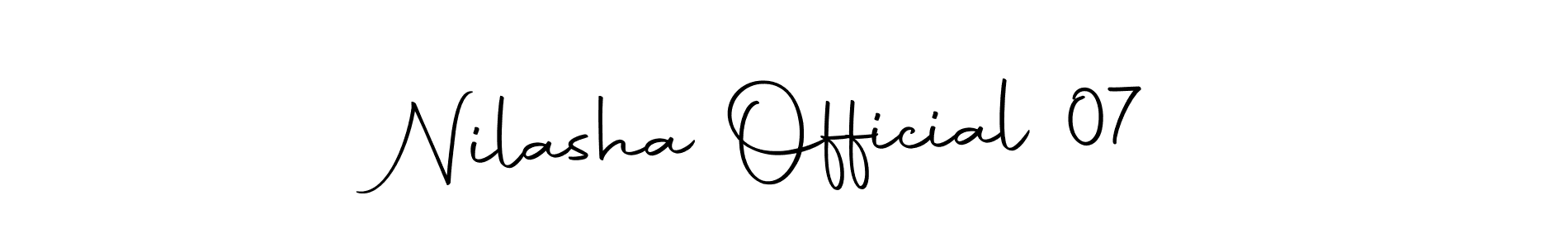 The best way (Autography-DOLnW) to make a short signature is to pick only two or three words in your name. The name Nilasha Official 07 include a total of six letters. For converting this name. Nilasha Official 07 signature style 10 images and pictures png