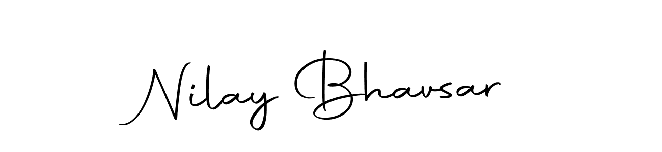 How to make Nilay Bhavsar name signature. Use Autography-DOLnW style for creating short signs online. This is the latest handwritten sign. Nilay Bhavsar signature style 10 images and pictures png