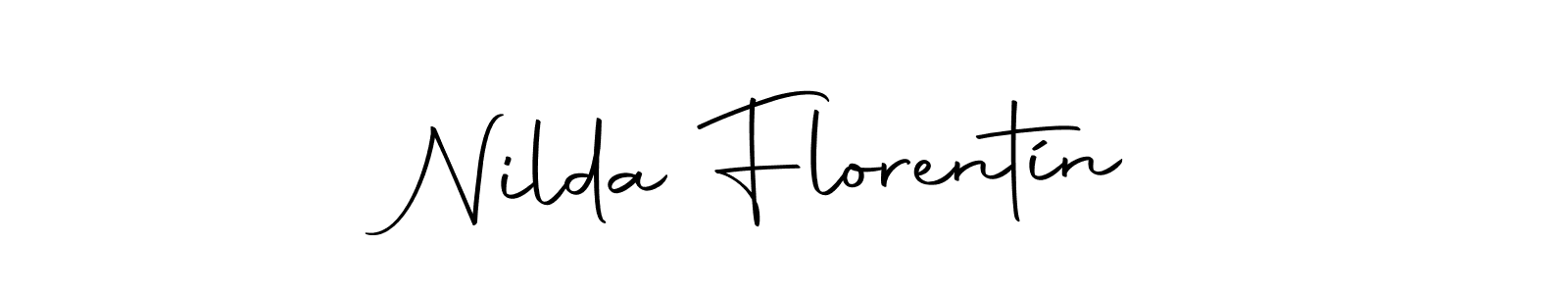 Make a beautiful signature design for name Nilda Florentín. With this signature (Autography-DOLnW) style, you can create a handwritten signature for free. Nilda Florentín signature style 10 images and pictures png