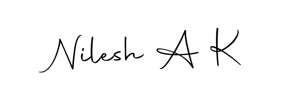 Make a beautiful signature design for name Nilesh A K. With this signature (Autography-DOLnW) style, you can create a handwritten signature for free. Nilesh A K signature style 10 images and pictures png