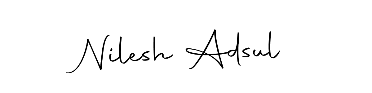 Design your own signature with our free online signature maker. With this signature software, you can create a handwritten (Autography-DOLnW) signature for name Nilesh Adsul. Nilesh Adsul signature style 10 images and pictures png