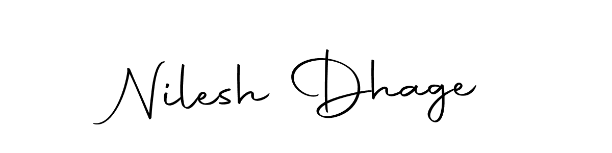 Design your own signature with our free online signature maker. With this signature software, you can create a handwritten (Autography-DOLnW) signature for name Nilesh Dhage. Nilesh Dhage signature style 10 images and pictures png