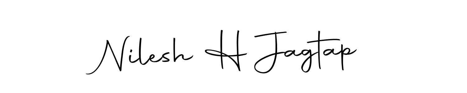 Make a beautiful signature design for name Nilesh H Jagtap. Use this online signature maker to create a handwritten signature for free. Nilesh H Jagtap signature style 10 images and pictures png