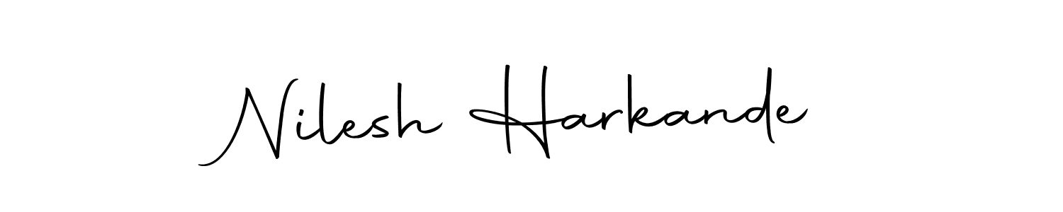 This is the best signature style for the Nilesh Harkande name. Also you like these signature font (Autography-DOLnW). Mix name signature. Nilesh Harkande signature style 10 images and pictures png
