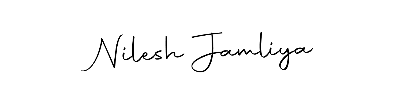 You should practise on your own different ways (Autography-DOLnW) to write your name (Nilesh Jamliya) in signature. don't let someone else do it for you. Nilesh Jamliya signature style 10 images and pictures png