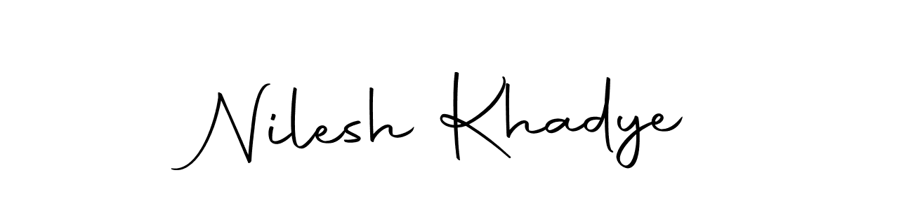 This is the best signature style for the Nilesh Khadye name. Also you like these signature font (Autography-DOLnW). Mix name signature. Nilesh Khadye signature style 10 images and pictures png