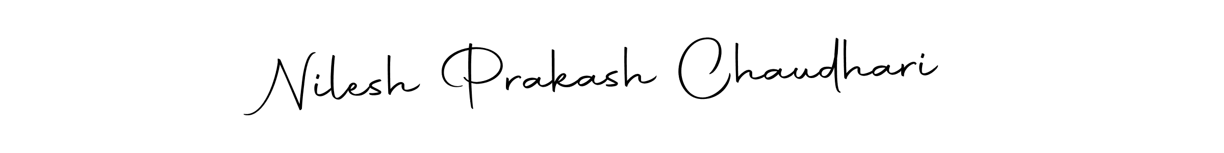 How to make Nilesh Prakash Chaudhari name signature. Use Autography-DOLnW style for creating short signs online. This is the latest handwritten sign. Nilesh Prakash Chaudhari signature style 10 images and pictures png